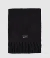 Kl Jeans Fluffy Scarf In Black
