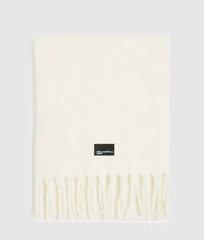 Kl Jeans Fluffy Scarf In Sand