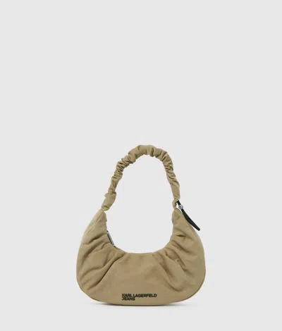Kl Jeans Gathered Small Hobo Bag In Brown