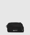 Kl Jeans Glossy Nylon Camera Bag In Black