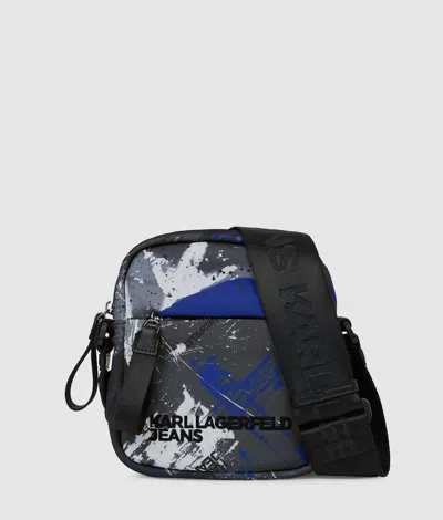 Kl Jeans Graffiti Print Crossbody Bag
