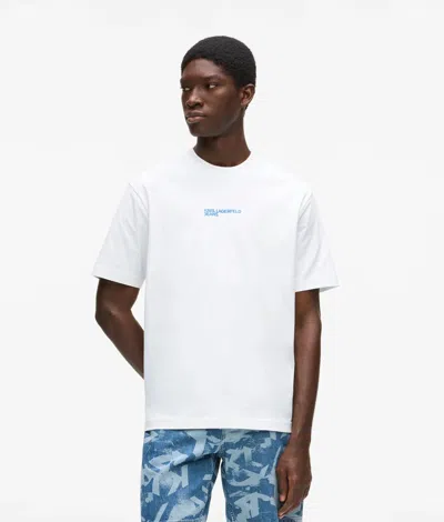 Kl Jeans Graphic Karl Print T-shirt In White