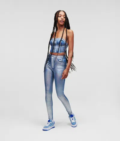 Kl Jeans High-rise Silver Skinny Jeans