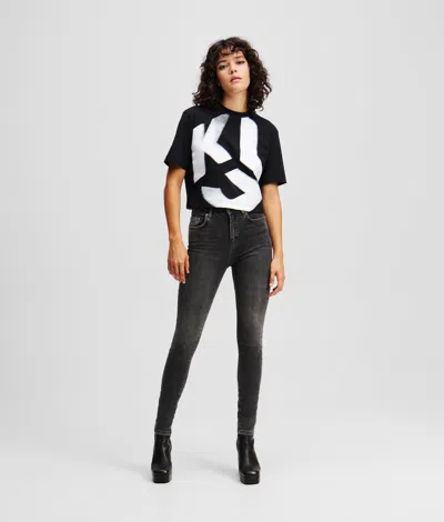 Kl Jeans High-rise Skinny Jeans In Black