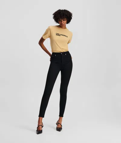 Kl Jeans High-rise Skinny Jeans In Black