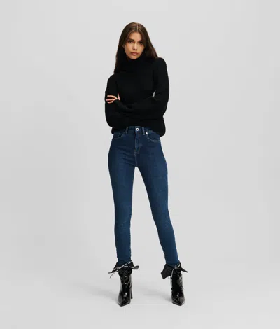 Kl Jeans High-rise Skinny Jeans In Blue