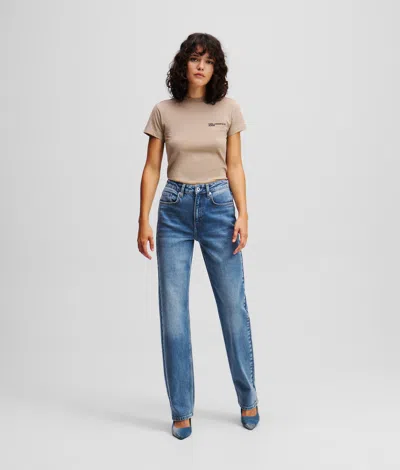 Kl Jeans High-rise Straight Jeans In Blue