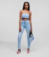 Kl Jeans High Rise Straight Jeans With Exposed Zip