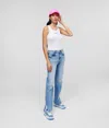 Kl Jeans High-rise Straight Jeans With Split Hem