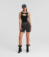 Kl Jeans High-rise Tapered Denim Shorts