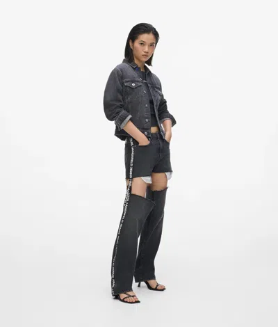 Kl Jeans High-rise Cut-out Straight Jeans In Black