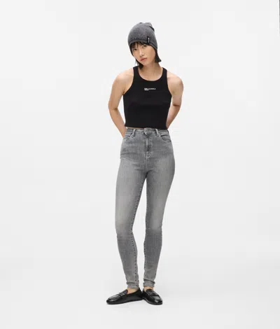 Kl Jeans High-rise Skinny Jeans In Gray