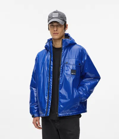 Kl Jeans High-shine Utility Jacket In Blue