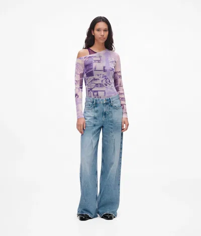 Kl Jeans Jeans Large Plissé In Bleu Moyen