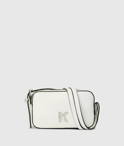 Kl Jeans K Logo Camera Bag In Off White