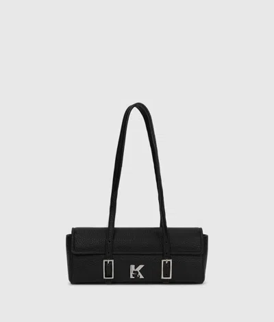 Kl Jeans K Logo Elongated Shoulder Bag In Black