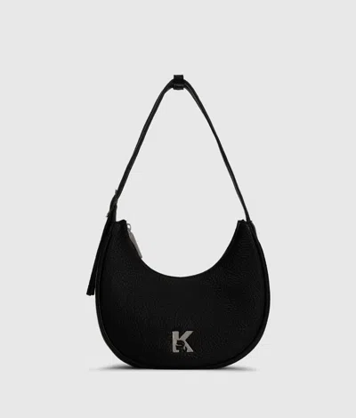 Kl Jeans K Logo Half Moon Bag In Black