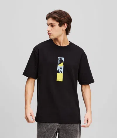 Kl Jeans Karl Print T-shirt In Black
