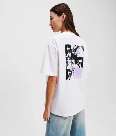 Kl Jeans Karl Print T-shirt In White