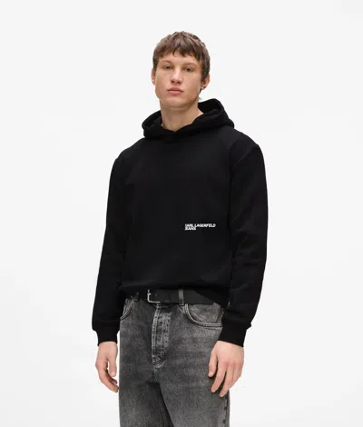 Kl Jeans Karl Quote Regular Hoodie In Black