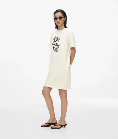 Kl Jeans Karl Quote T-shirt Dress In White