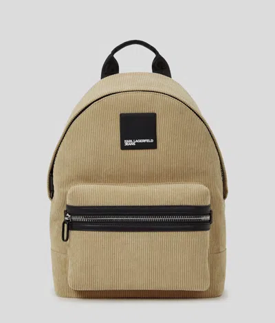 Kl Jeans Klj Corduroy Box Logo Backpack In Brown