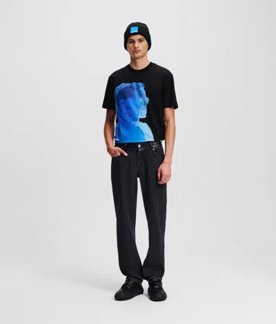 Kl Jeans Klj Faux-leather Straight Jeans