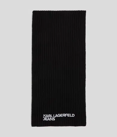 Kl Jeans Klj Logo Ribbed Scarf