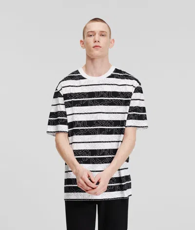 Kl Jeans Klj Monogram Striped T-shirt