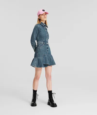 Kl Jeans Klj Ruffled Hem Denim Dress