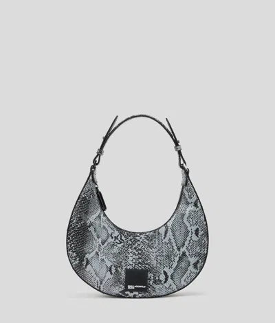 Kl Jeans Klj Snake-effect Half-moon Shoulder Bag