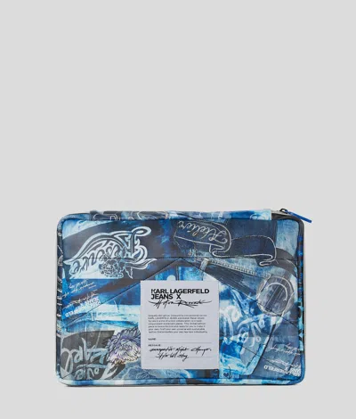 Kl Jeans Klj X Atelier Reservé Laptop Case In Blue