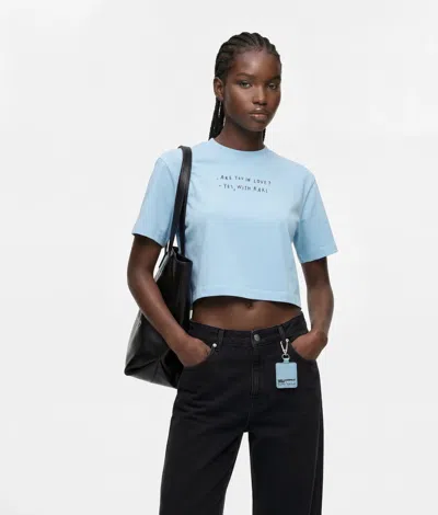Kl Jeans Klj X Pietro Terzini Cropped T-shirt In Blue