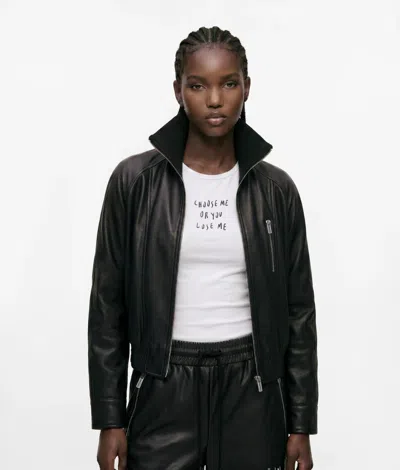 Kl Jeans Klj X Pietro Terzini Faux-leather Jacket In Black