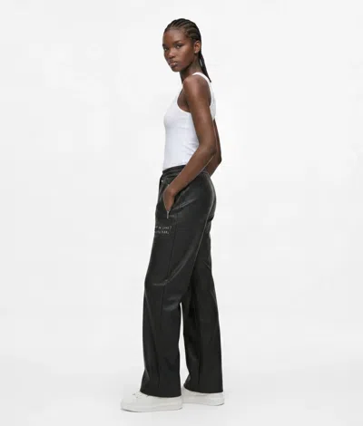 Kl Jeans Klj X Pietro Terzini Faux-leather Pants In Black