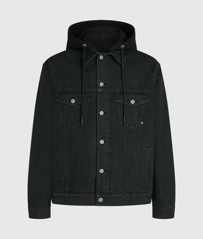 Kl Jeans Klj X Pietro Terzini Hooded Denim Jacket In Black