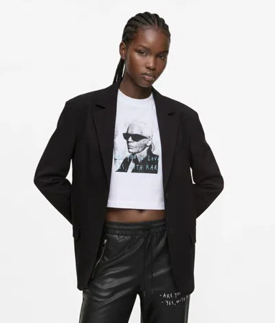 Kl Jeans Klj X Pietro Terzini Oversized Boxy Blazer In Black