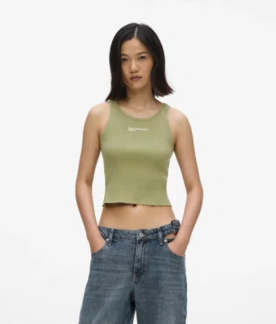 Kl Jeans Knitted Tank Top In Brown