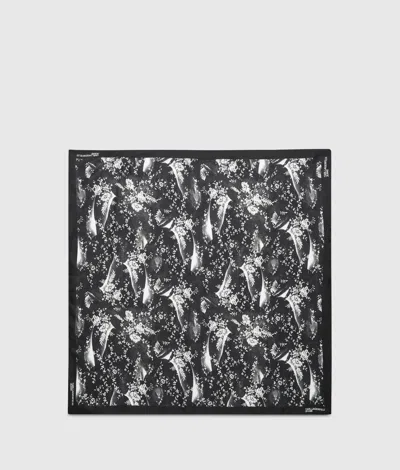 Kl Jeans Lace-print Large Bandana In Multi