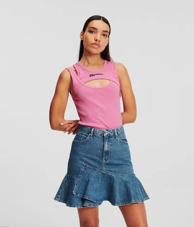 Kl Jeans Layered Ribbed Tank Top