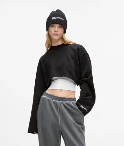 Kl Jeans Layered Sweatshirt In Multi