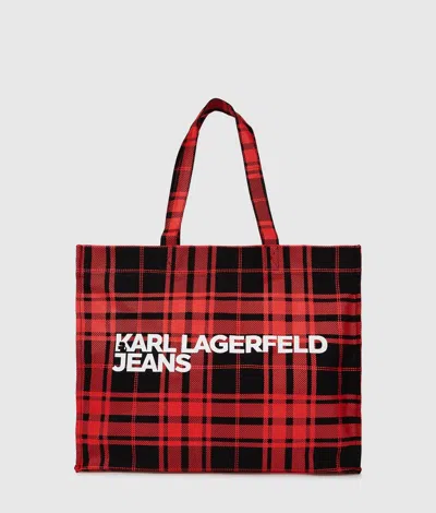 Kl Jeans Logo Checked Shopper