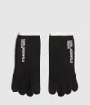 Kl Jeans Logo Knitted Gloves In Black