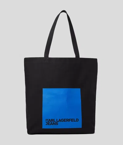 Kl Jeans Logo Patch Canvas Shopper