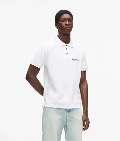 Kl Jeans Logo Polo Shirt In White