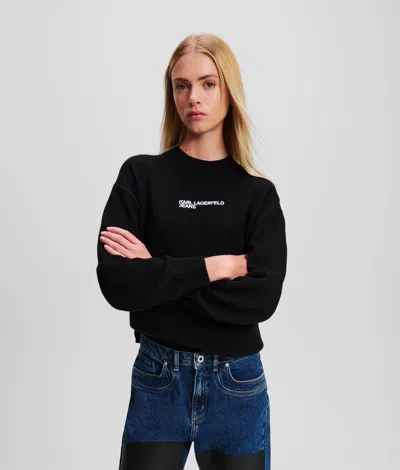 Kl Jeans Logo Sweater In Black