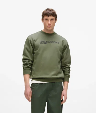 Kl Jeans Logo Sweatshirt In Green