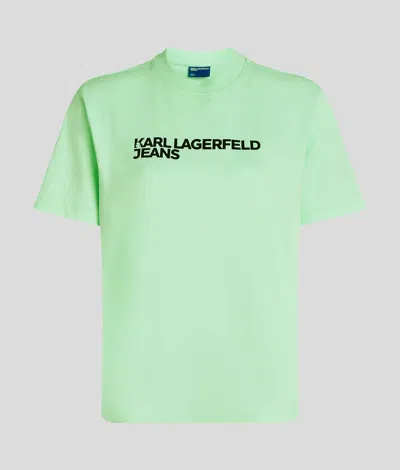 Kl Jeans Logo T-shirt In Green