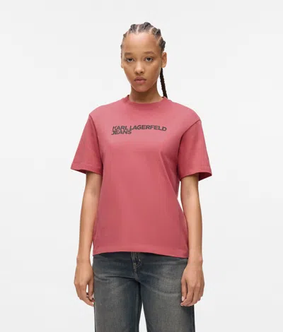 Kl Jeans Logo T-shirt In Red