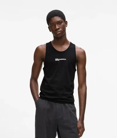Kl Jeans Logo Tank Top In Black